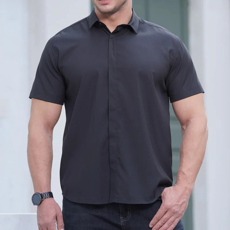 Men Shirt Short Sleeve Oversize Plus Size - Premium Shirt from Craftklart Dropship - Just $24.80! Shop now at Craftklart.store