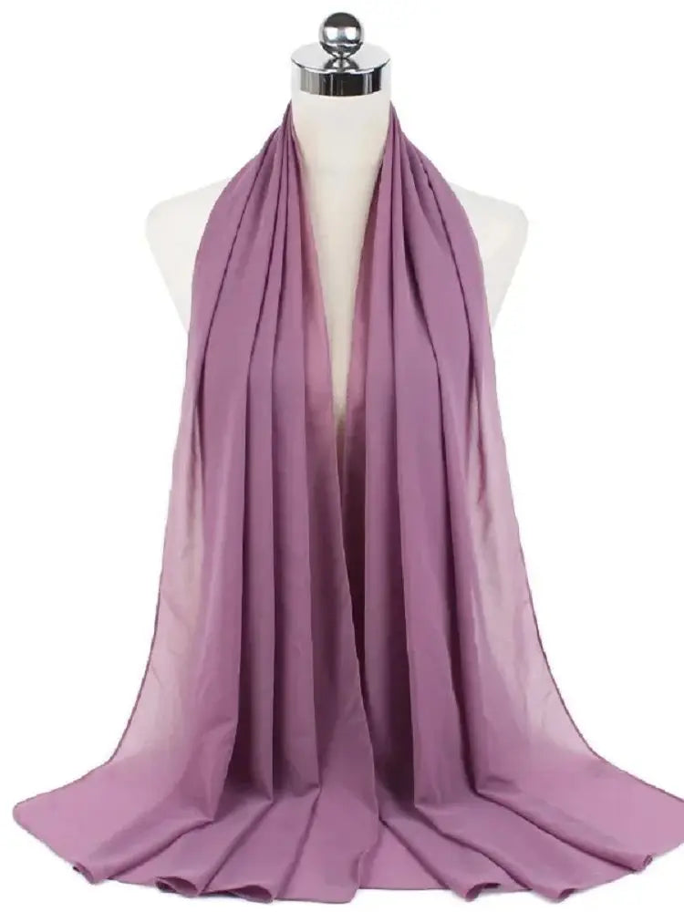 New Fashion Women Solid Chiffon Headscarf