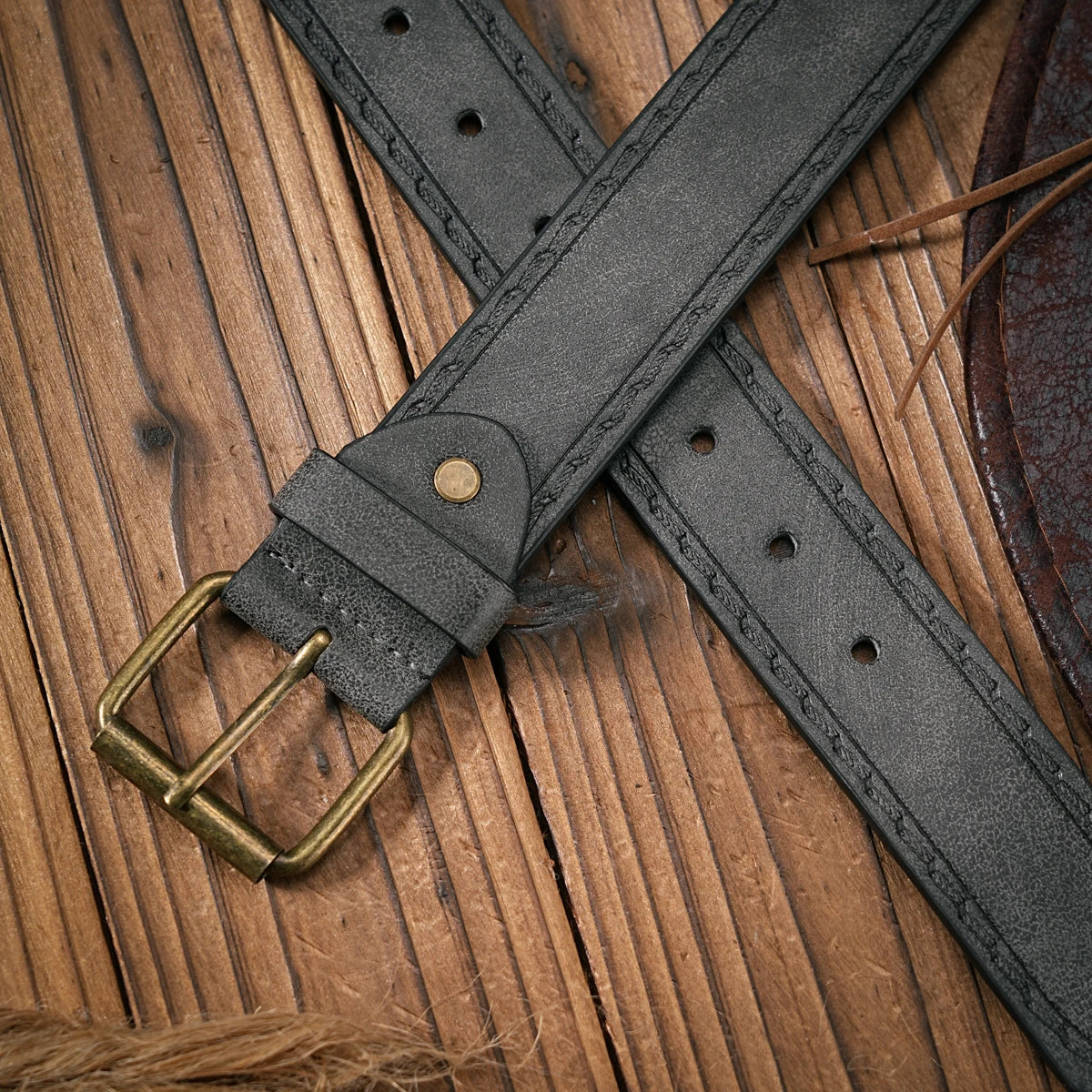 Urban Daywear Unisex Metal Buckle PU Leather Belt
