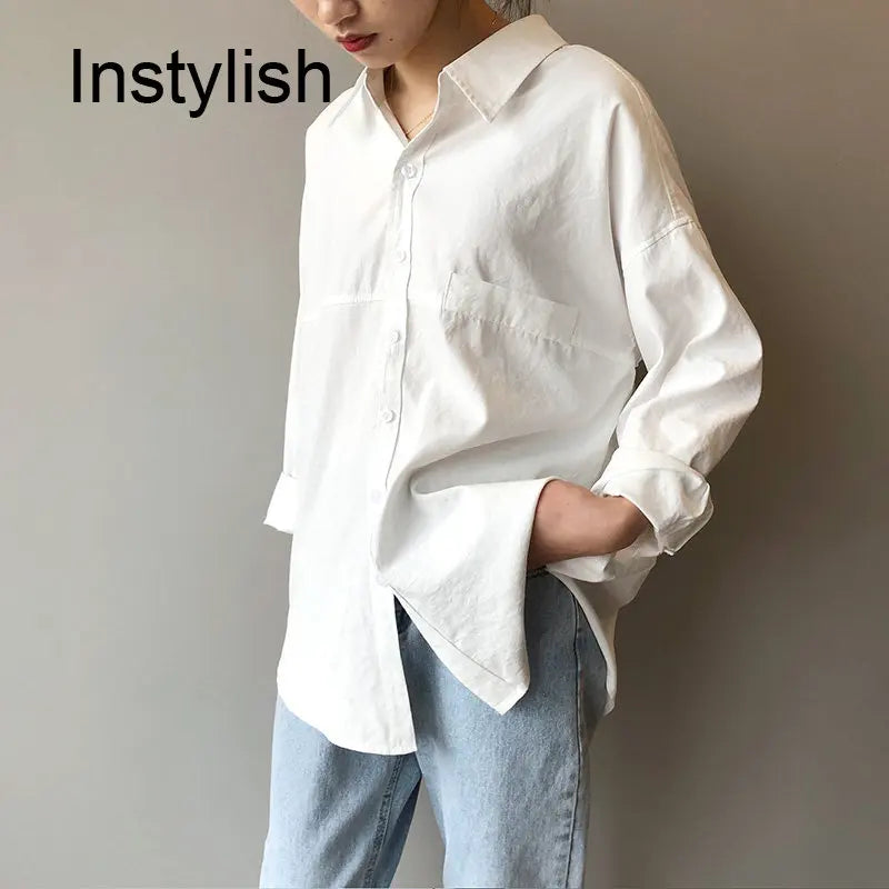 Women Korean Branded Stylish Loose Blouse - Premium shirt from Craftklart Dropship - Just $18.69! Shop now at Craftklart.store