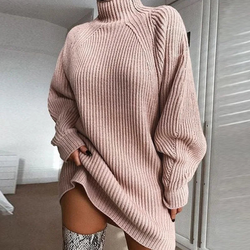 Winter High Neck Women's Sweater Dress - Premium Dress from Craftklart Dropship - Just $24.05! Shop now at Craftklart.store