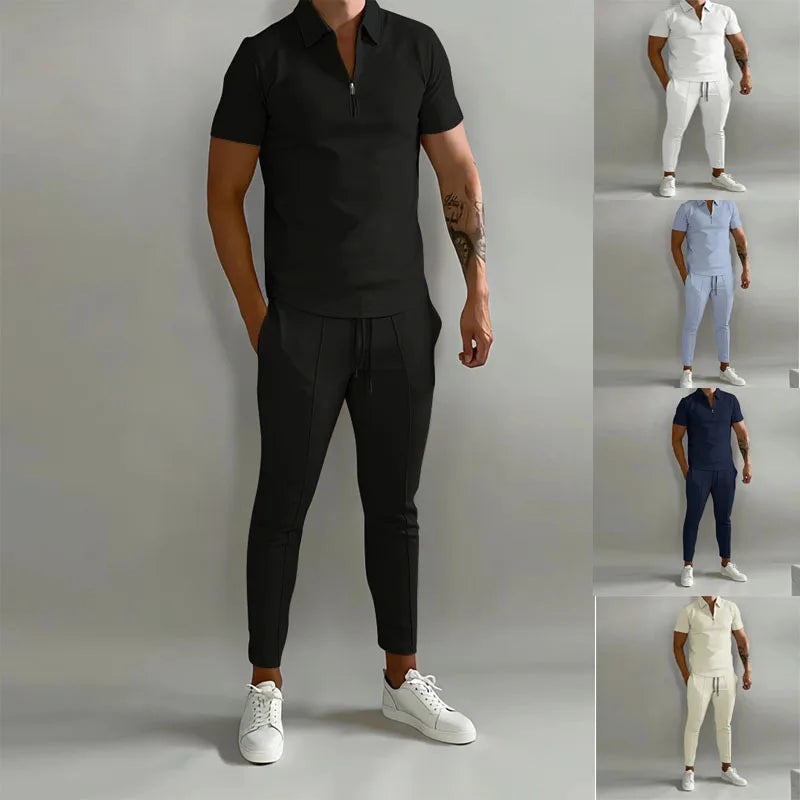Men's Activewear Sports Short sleeve Set - Premium Activwear from Craftklart Dropship - Just $20.26! Shop now at Craftklart.store