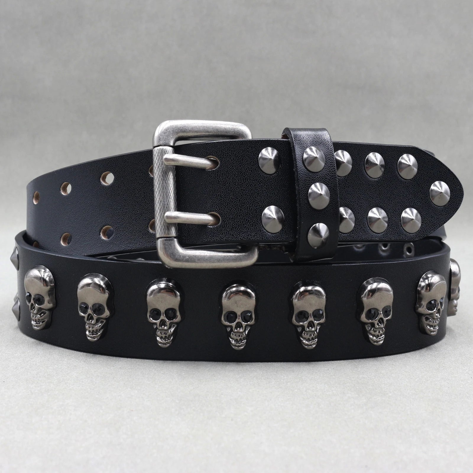 Genuine Leather Cowskin Punk Rivet Jeans Belts - Premium Belts from Craftklart Dropship - Just $22.66! Shop now at Craftklart.store