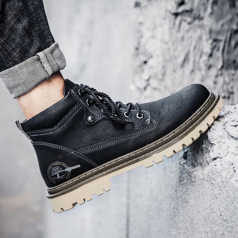 Urban Casual High-Top Men's Boots