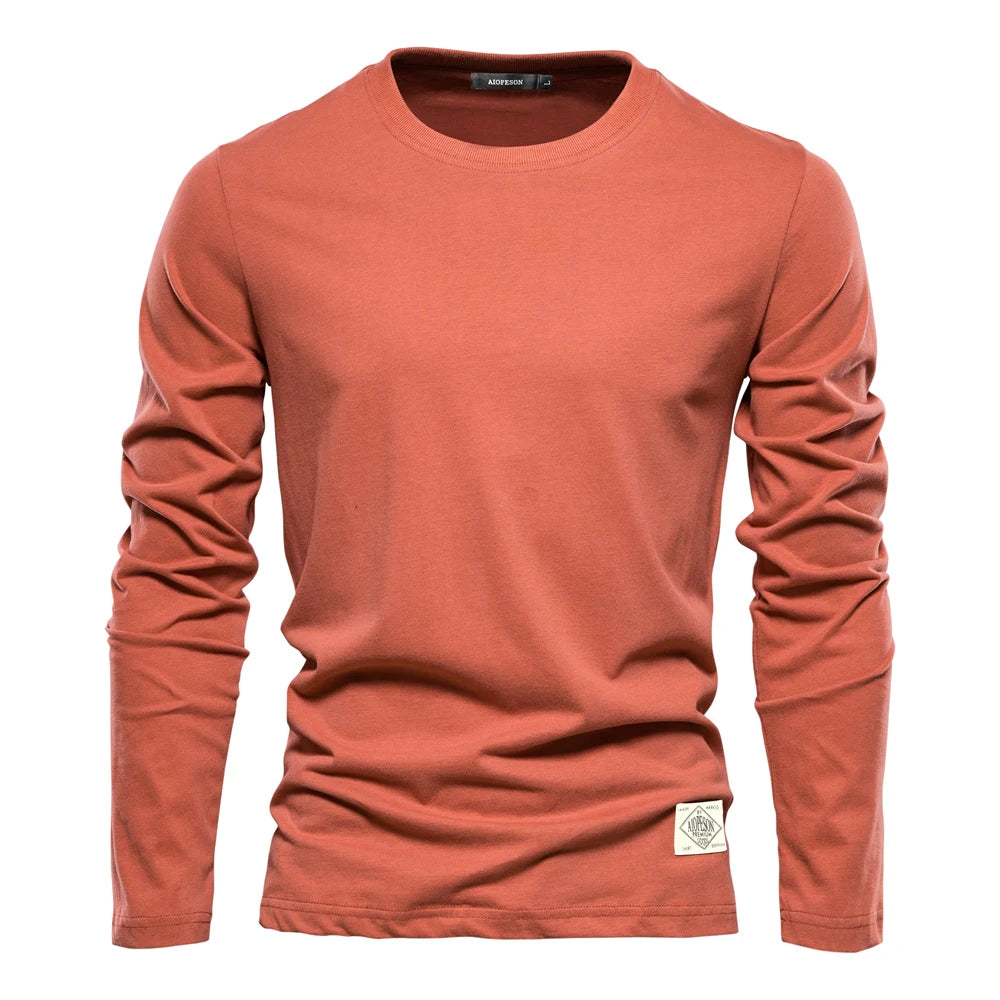 2024 Summer Long Sleeve Men's T-shirts 100% Cotton - Premium T-Shirt from Craftklart Dropship - Just $21.43! Shop now at Craftklart.store