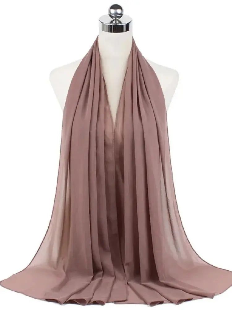 New Fashion Women Solid Chiffon Headscarf