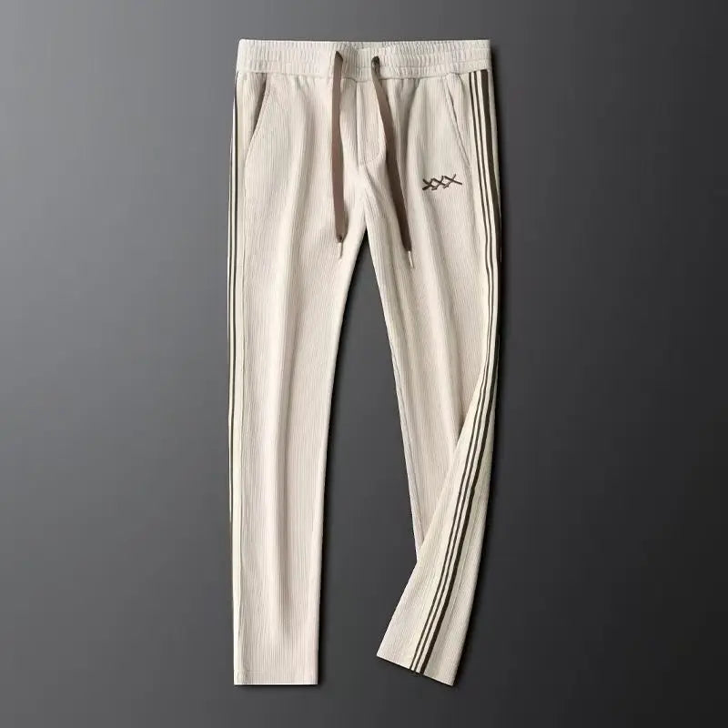 Autumn Winter warm sports Men Sets suit for men zipper stand-up collar cardigan jacket straight leg sweatpants two-piece set - Craftklart.store