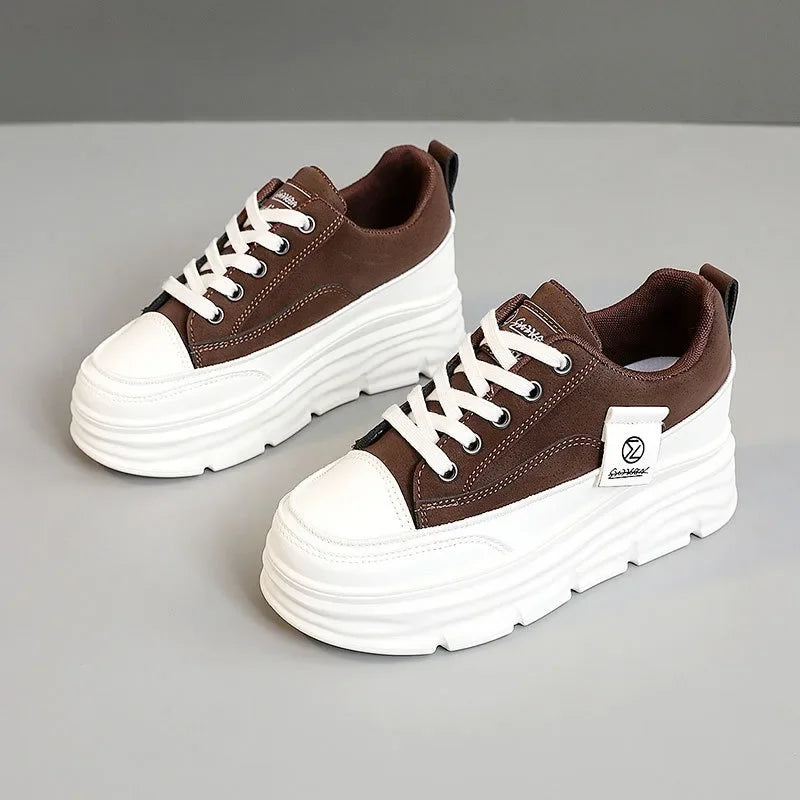 Women's Chunky Lace-up Soft-sole Casual Sneakers - Premium Shoes from Craftklart Dropship - Just $18! Shop now at Craftklart.store