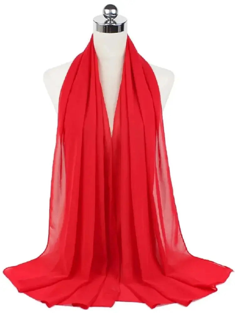 New Fashion Women Solid Chiffon Headscarf