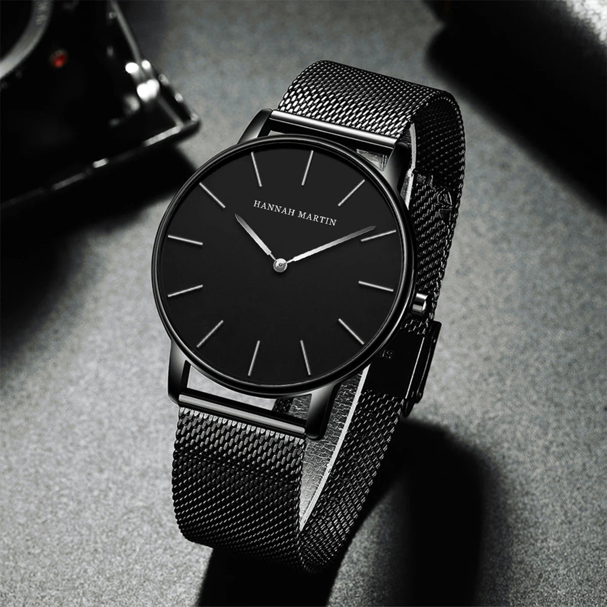Minimal Quartz Watch by Craftklart with stainless steel case, featuring a sleek, modern design and a clean watch face.