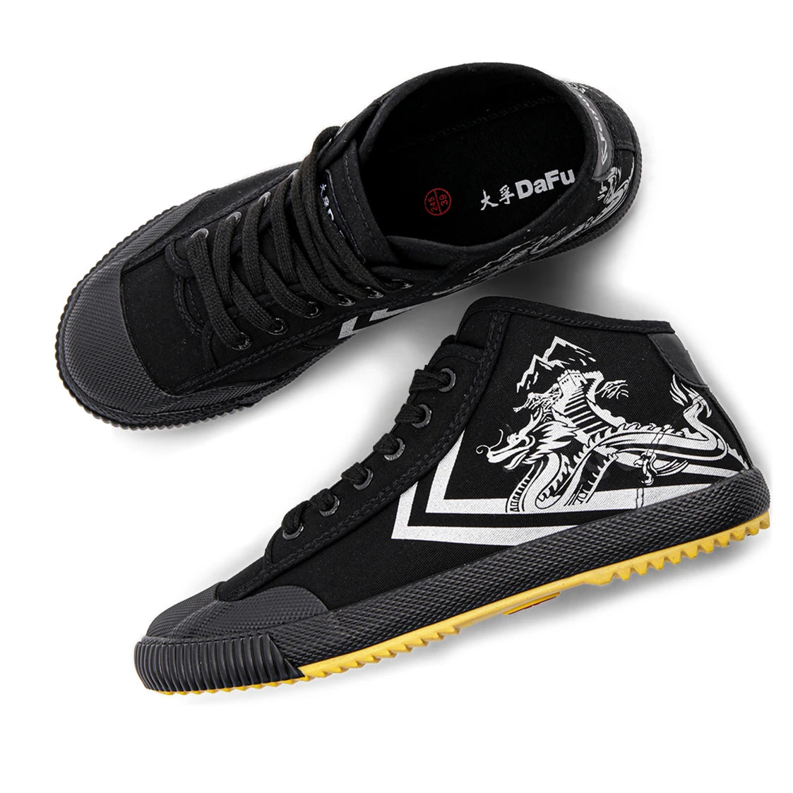 Men's  Mid Top Parkour New Black Dragon Sneakers 035 - Premium sneakers from Craftklart Dropship - Just $33.98! Shop now at Craftklart.store