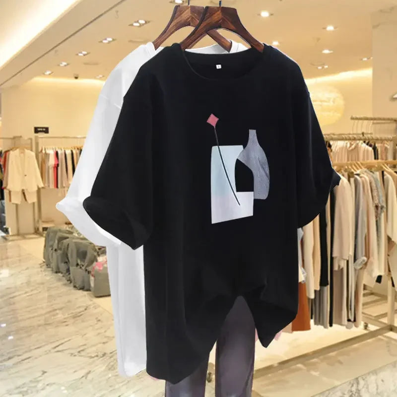 Women's Loose Cotton Basics T-shirt - Premium T-Shirt from Craftklart Dropship - Just $16.89! Shop now at Craftklart.store