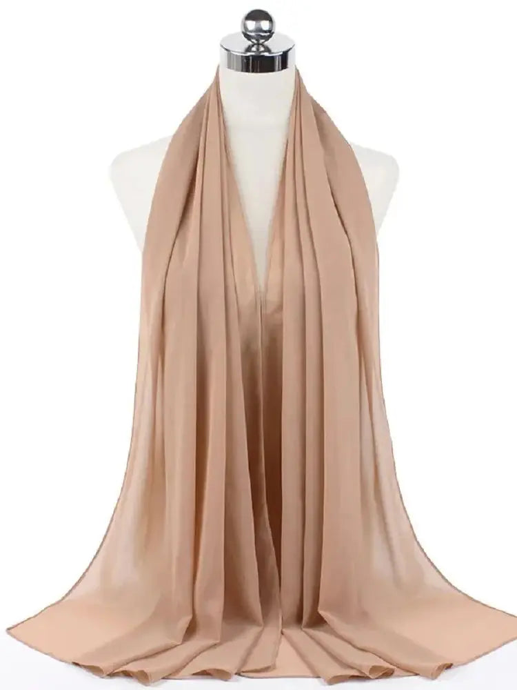 New Fashion Women Solid Chiffon Headscarf