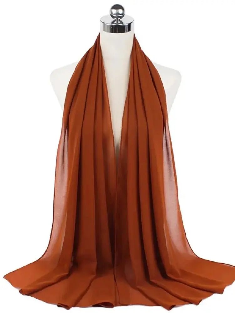 New Fashion Women Solid Chiffon Headscarf