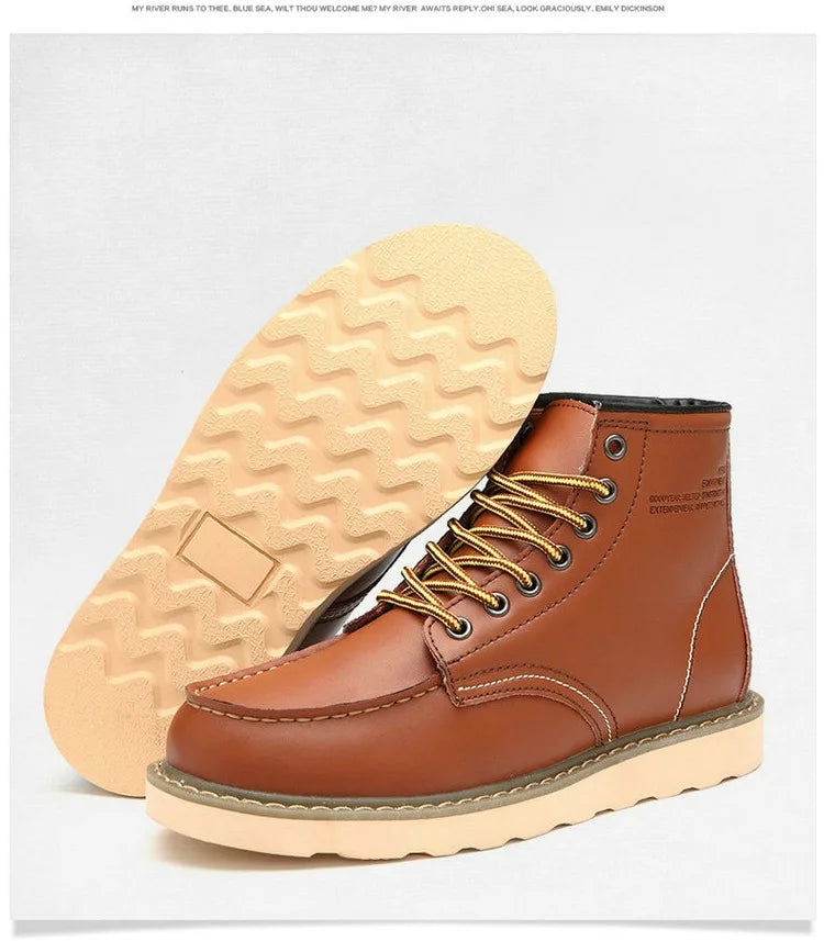 Genuine Leather Men's Urban Styled Ankle Boots - Craftklart.store