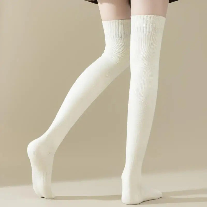 Terry Over-the-knee Socks for Women in Winter Plus Velvet and Thickened Warm Stockings Knee-protecting Thigh-high Socks - Craftklart.store