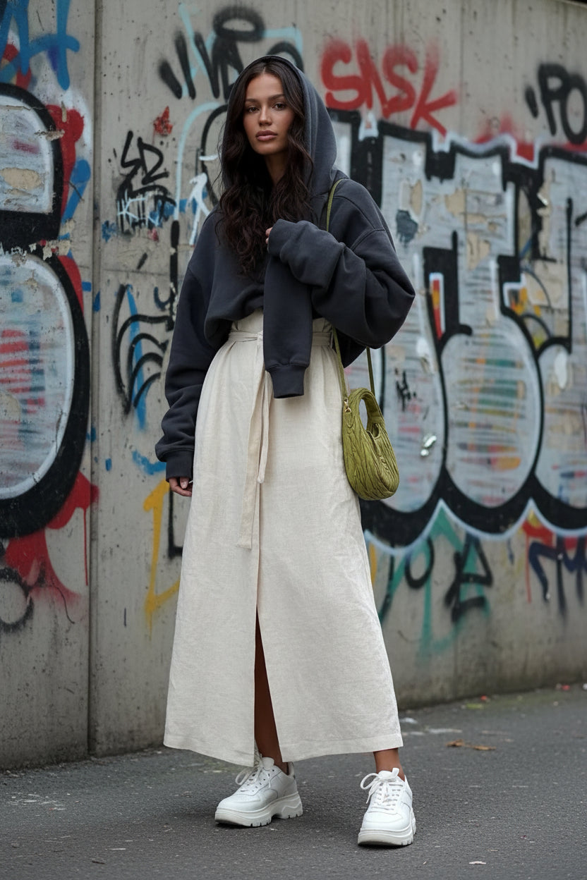Cotton Spaghetti Strap Maxi Dress