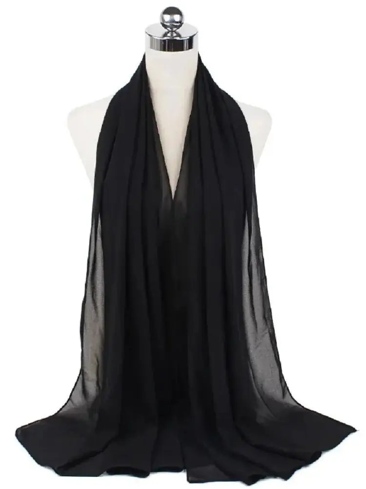 New Fashion Women Solid Chiffon Headscarf