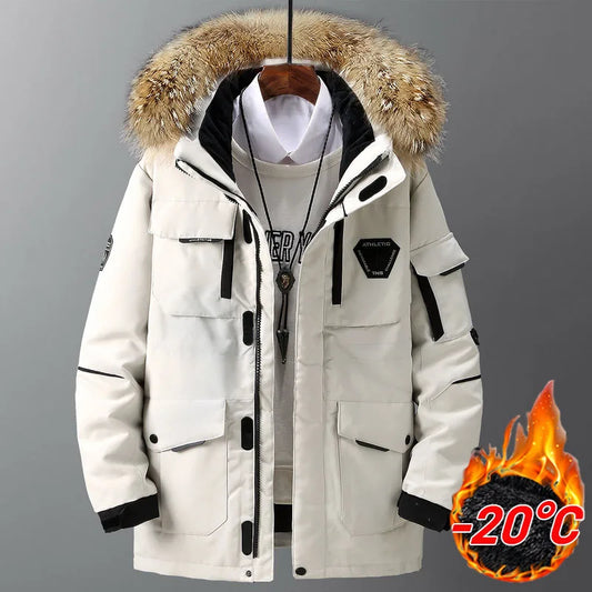 Men Hooded Parka Coat