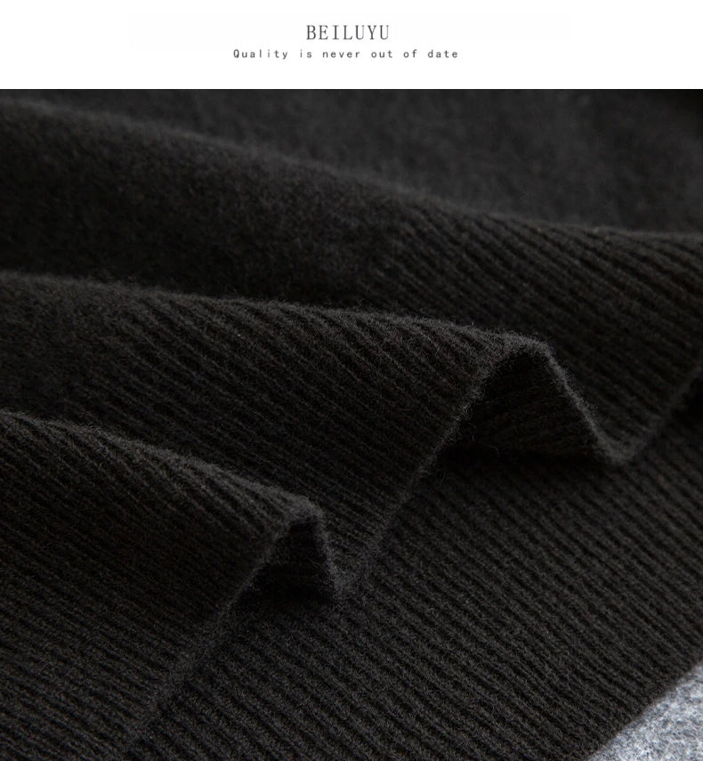 New Fashion Men's 100% Wool Pullover Half-high Collar Sweater - Craftklart.store