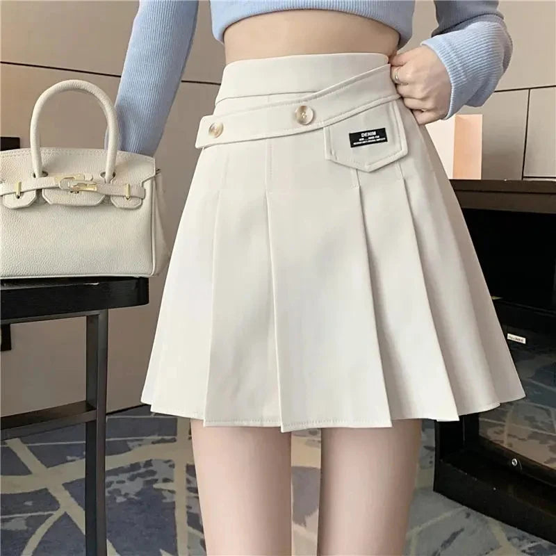 Preppy Style A Line Korean Skirt - Premium Skirt from Craftklart Dropship - Just $15.24! Shop now at Craftklart.store