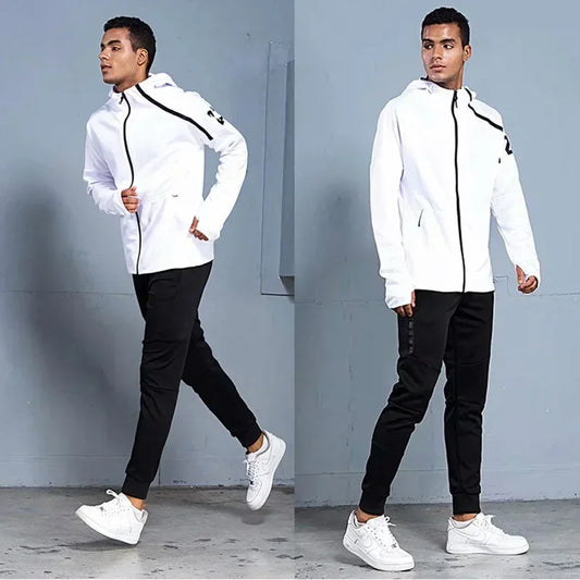 Men Urban Streetwear Road Runner Long Sleeve Tracksuit