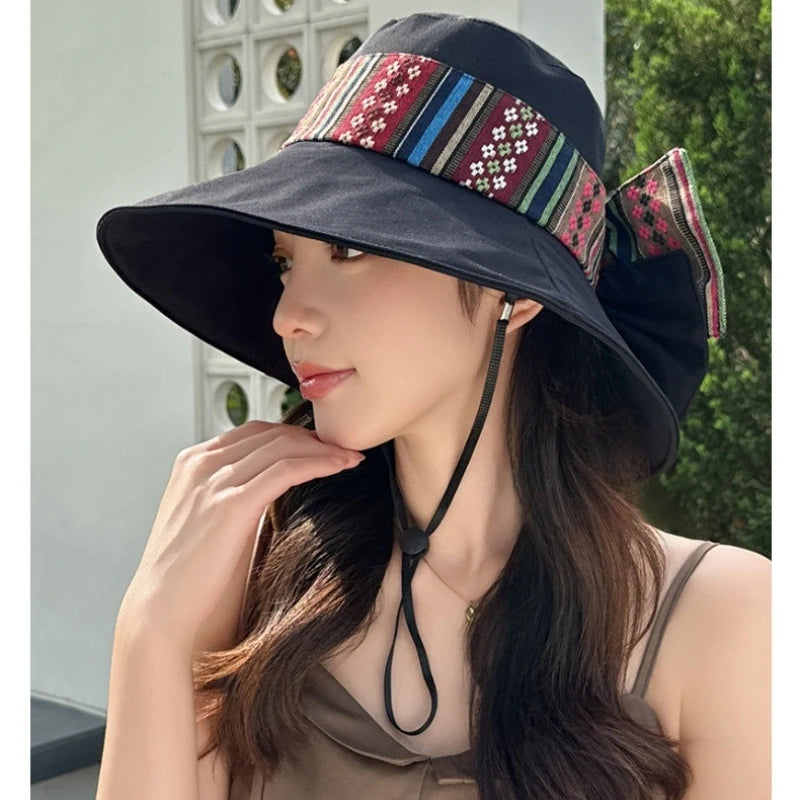 Women's Collapsible Large-brimmed Sun Hat  56-58cm - Premium Hats from Craftklart Dropship - Just $9.89! Shop now at Craftklart.store