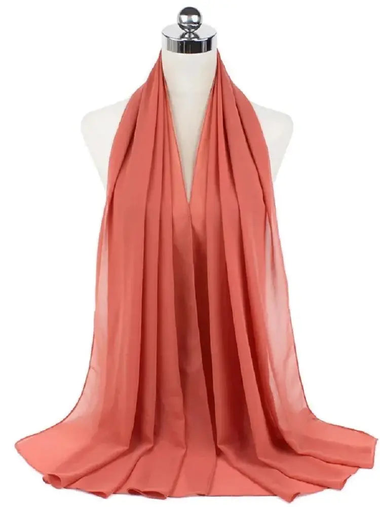 New Fashion Women Solid Chiffon Headscarf