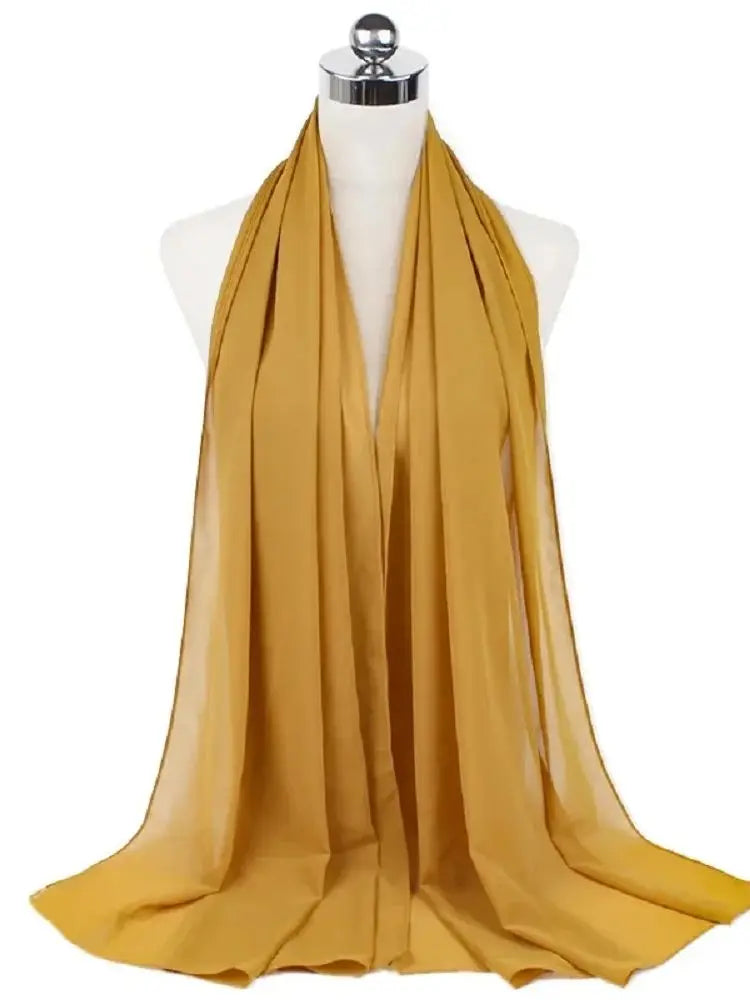 New Fashion Women Solid Chiffon Headscarf