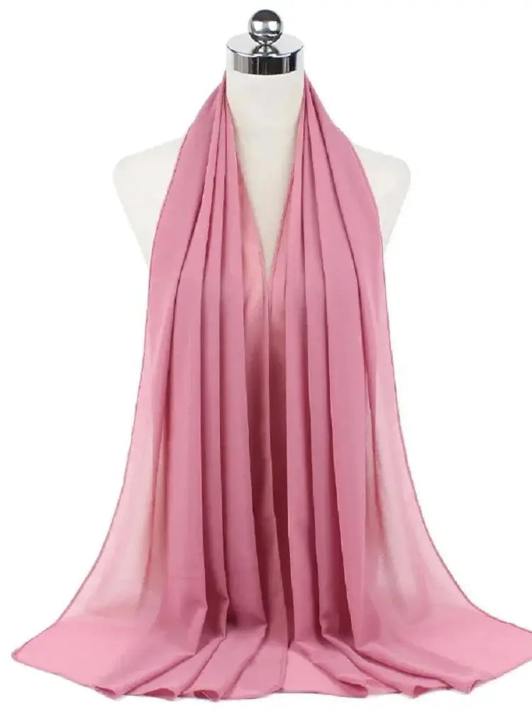 New Fashion Women Solid Chiffon Headscarf