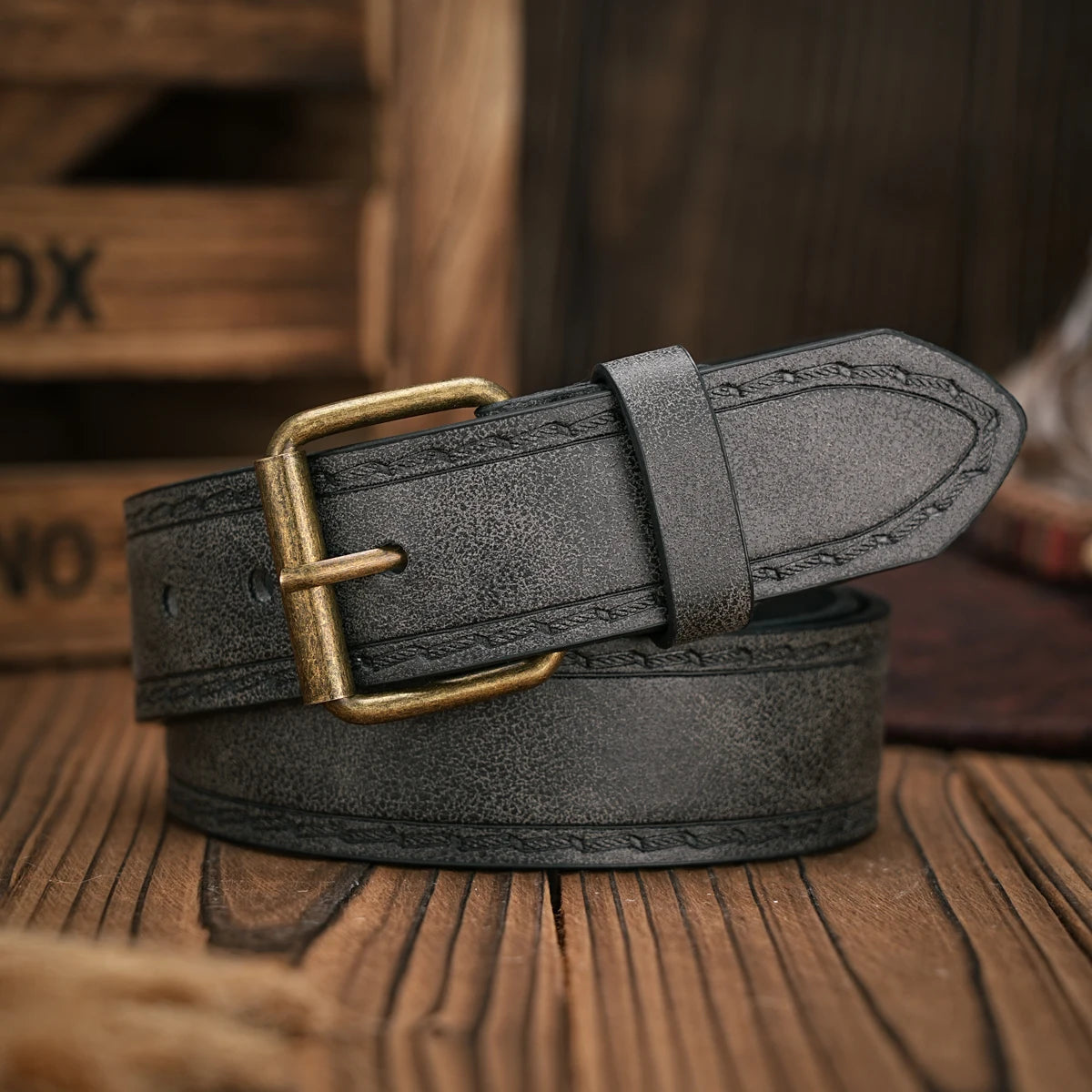 Urban Daywear Unisex Metal Buckle PU Leather Belt