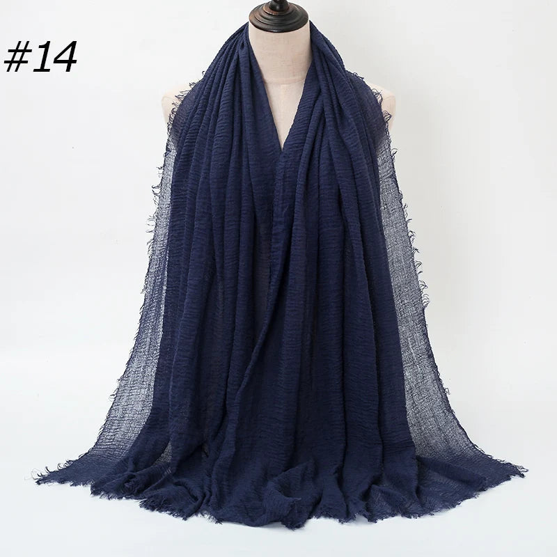 Women's Hot Crinkle Cotton Hijab Scarf