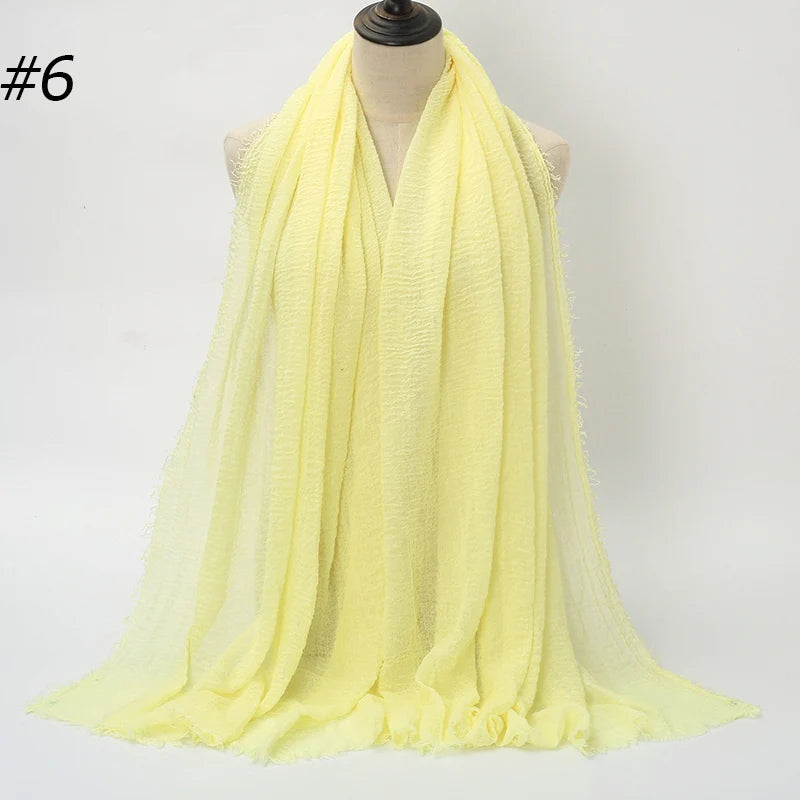 Women's Hot Crinkle Cotton Hijab Scarf