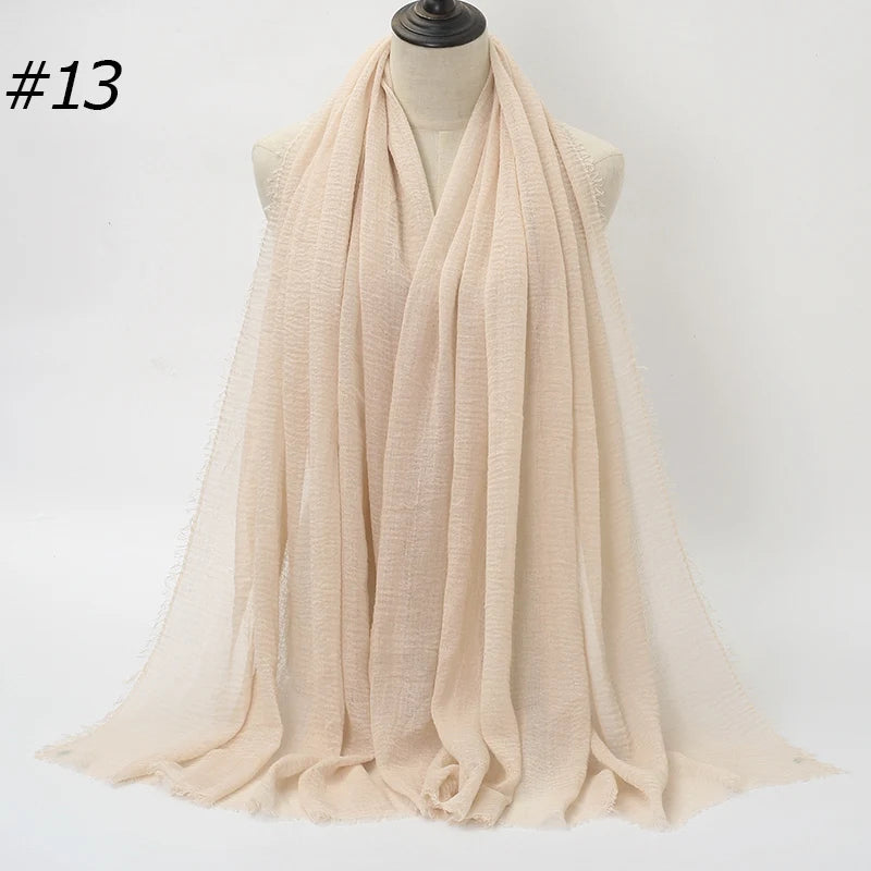 Women's Hot Crinkle Cotton Hijab Scarf