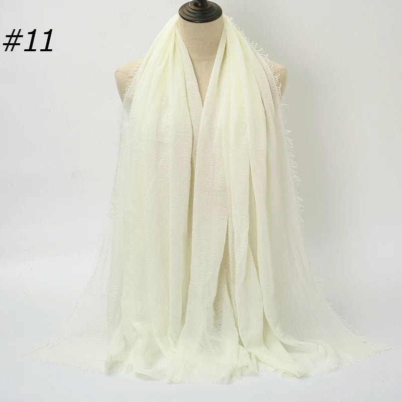 Women's Hot Crinkle Cotton Hijab Scarf
