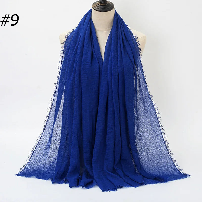 Women's Hot Crinkle Cotton Hijab Scarf