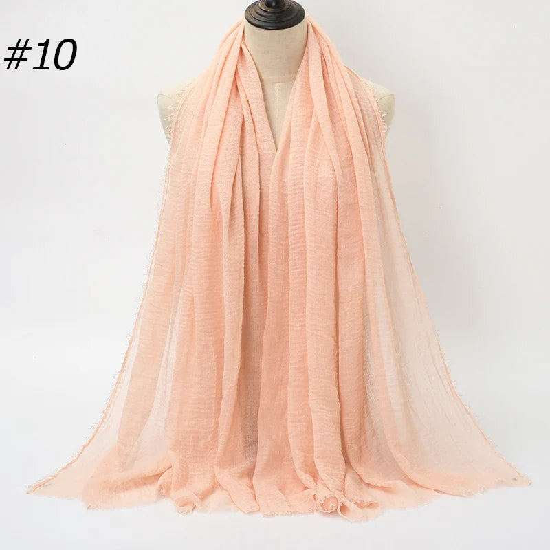 Women's Hot Crinkle Cotton Hijab Scarf