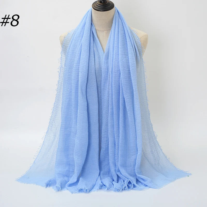 Women's Hot Crinkle Cotton Hijab Scarf