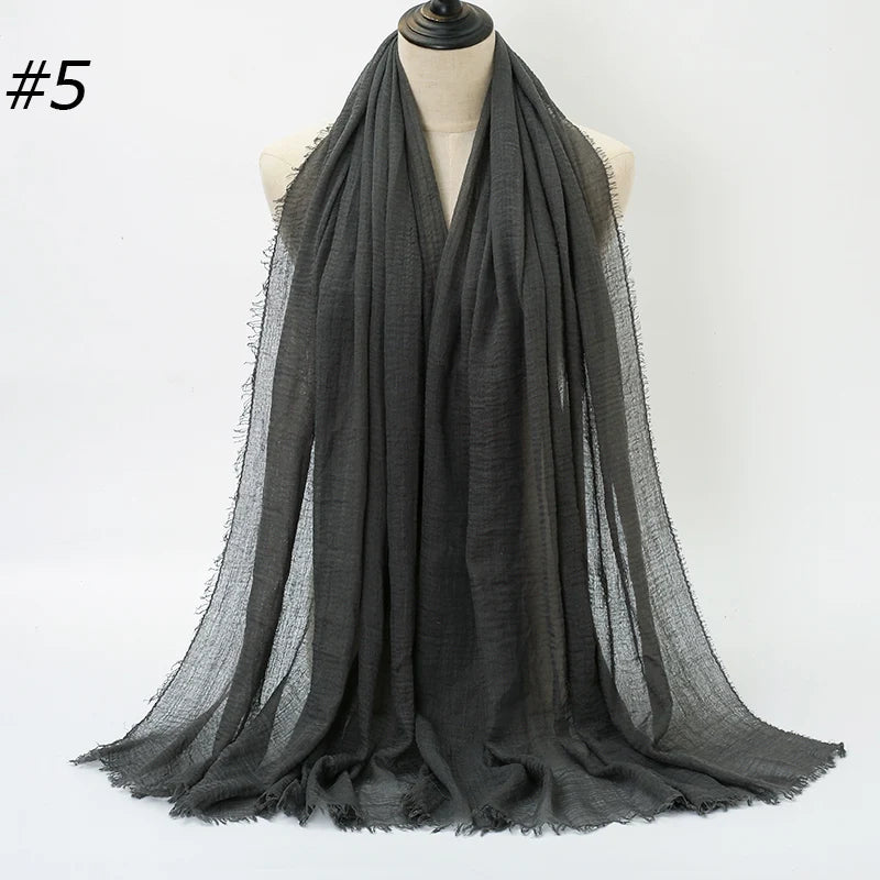 Women's Hot Crinkle Cotton Hijab Scarf