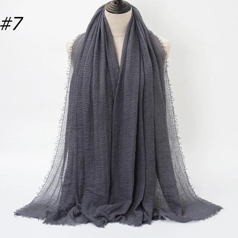 Women's Hot Crinkle Cotton Hijab Scarf