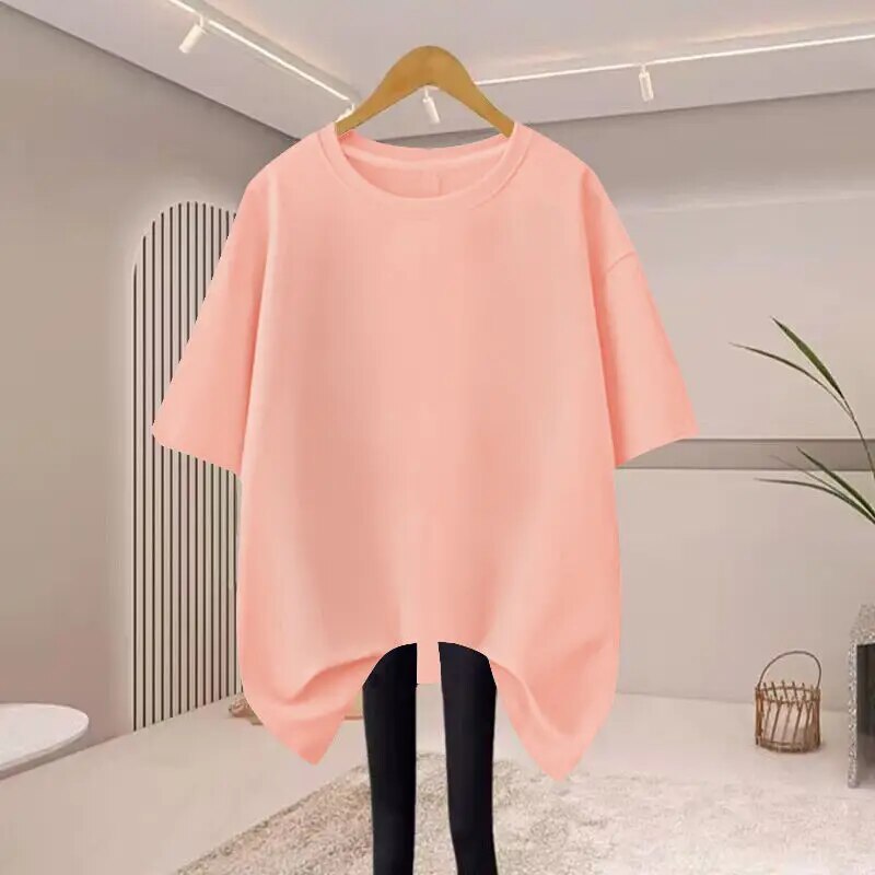 Women's Loose Pure Cotton Summer T-shirt - Premium T-shirt from Craftklart Dropship - Just $13.69! Shop now at Craftklart.store