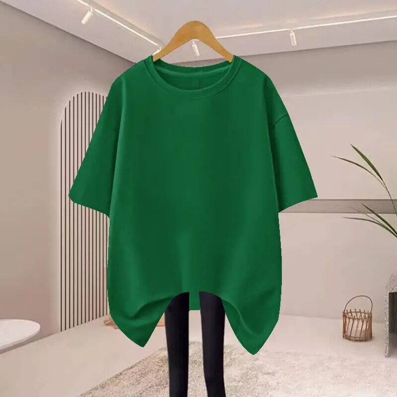 Women's Loose Pure Cotton Summer T-shirt - Premium T-shirt from Craftklart Dropship - Just $13.69! Shop now at Craftklart.store