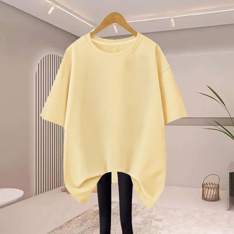 Women's Loose Pure Cotton Summer T-shirt - Premium T-shirt from Craftklart Dropship - Just $13.69! Shop now at Craftklart.store