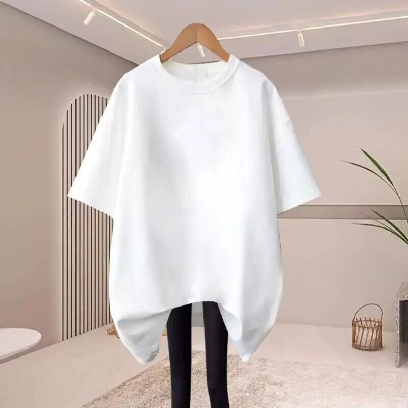 Women's Loose Pure Cotton Summer T-shirt - Premium T-shirt from Craftklart Dropship - Just $13.69! Shop now at Craftklart.store