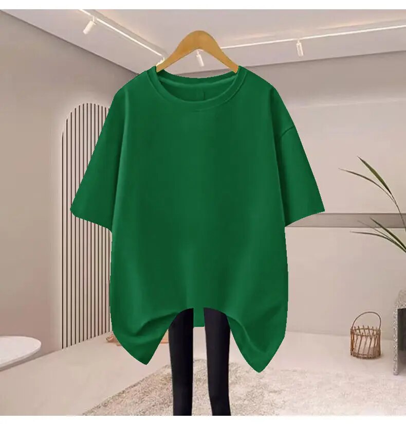 Women's Loose Pure Cotton Summer T-shirt - Premium T-shirt from Craftklart Dropship - Just $13.69! Shop now at Craftklart.store