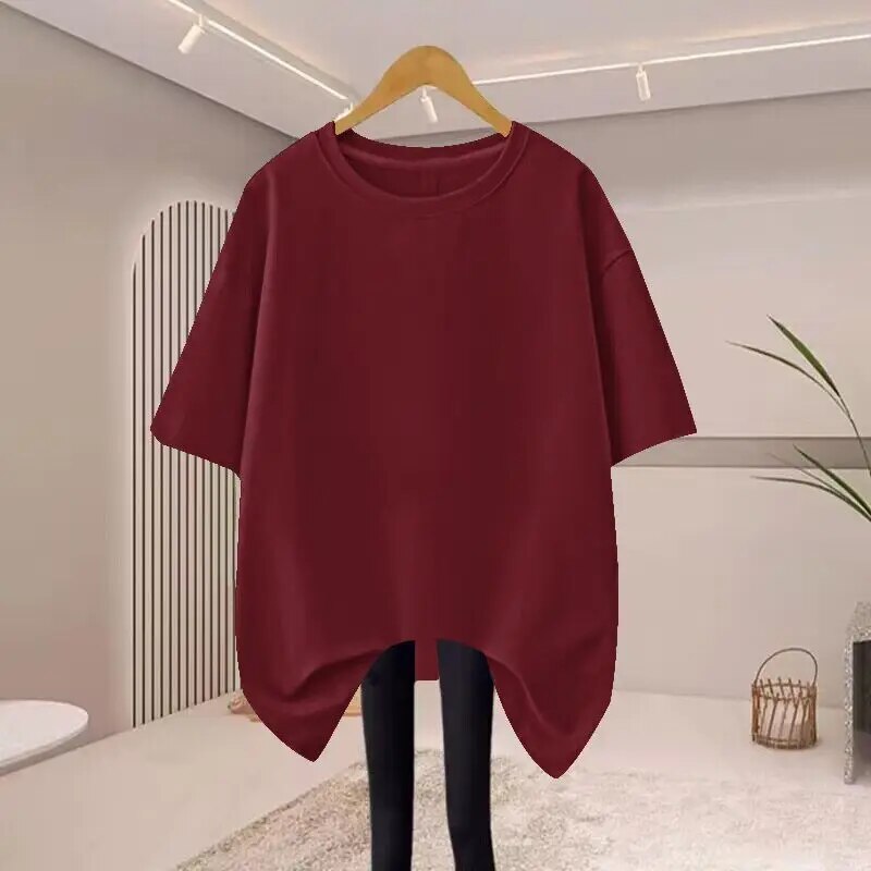 Women's Loose Pure Cotton Summer T-shirt - Premium T-shirt from Craftklart Dropship - Just $13.69! Shop now at Craftklart.store