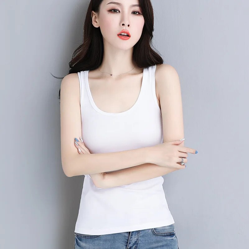 Women's Urban Solid color Cotton Camis Vest - Premium Vest from Craftklart Dropship - Just $9.89! Shop now at Craftklart.store