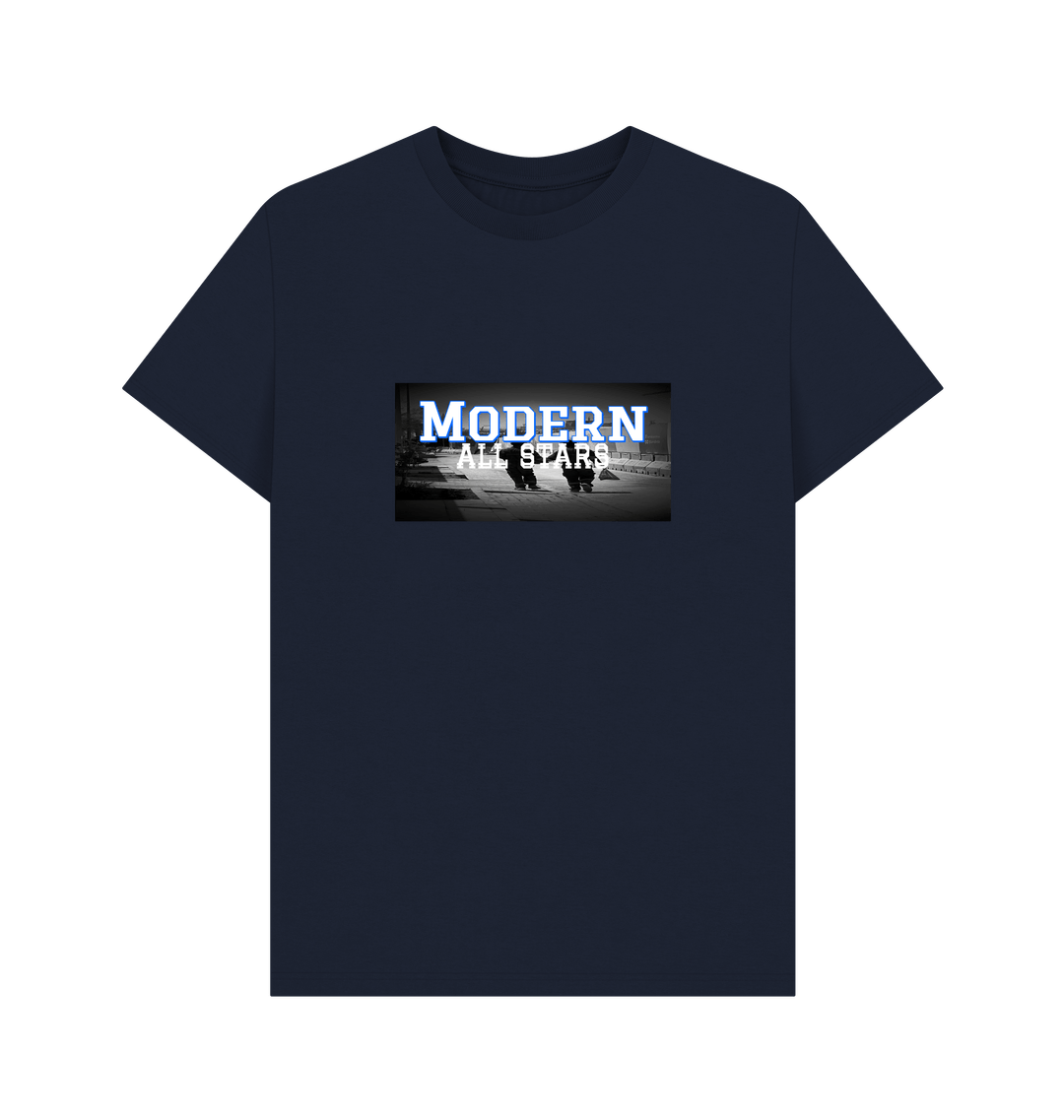 Navy Blue Printed T-shirt Front
