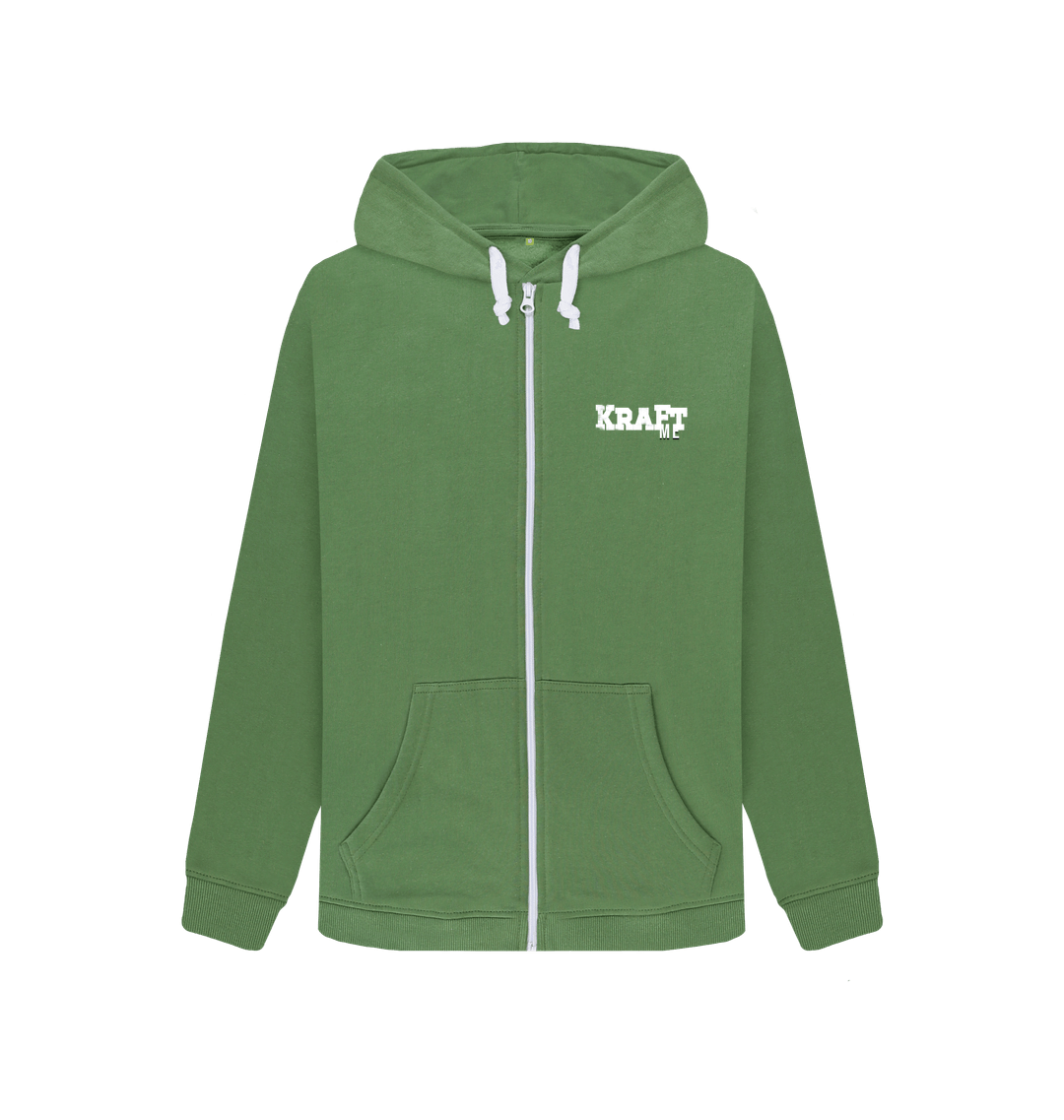 Sage Green Zip hoody Front