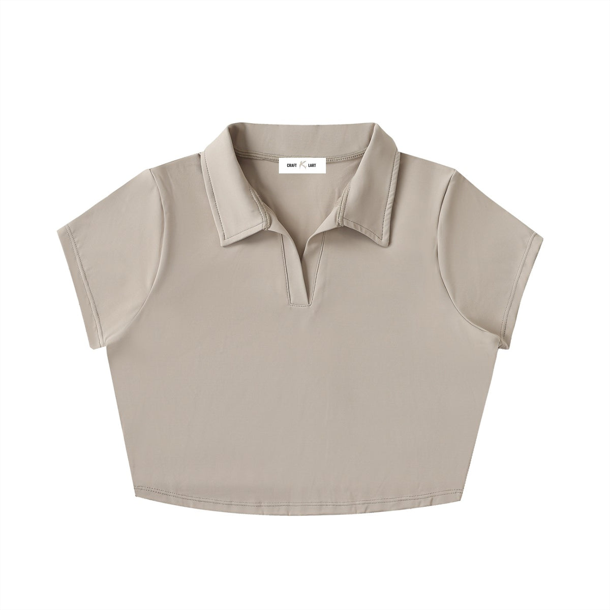 Urban Form Women's Shirts & Tops — V-Neck Lapel Crop Top